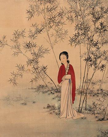 陈少梅 《竹林遐思》