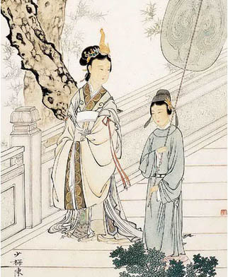 陈少梅 《宫人图》