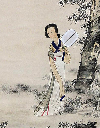陈少梅 《桐荫纳凉》