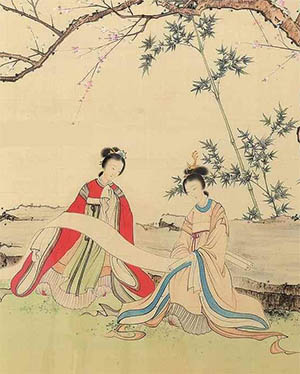 陈少梅 《梅园读画》