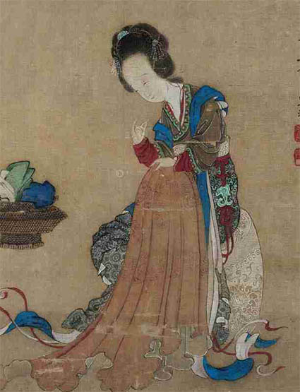 虞沅 《补衣图》