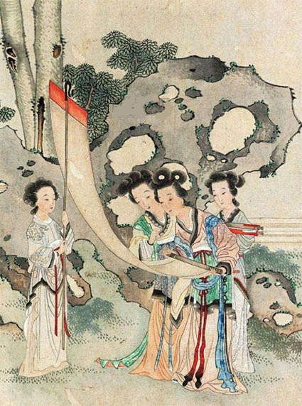 周笠 《桐荫读画图》