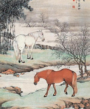 赵士鸿 《骅骝双骏》