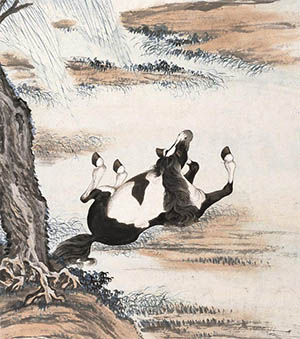 赵士鸿 《散马图》