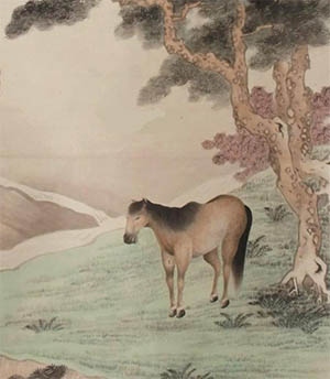 赵叔孺 《松溪神骏图》