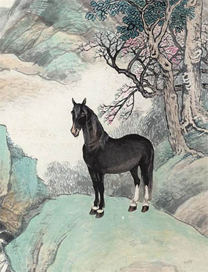 赵叔孺 《大宛骝》