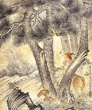 李鱓 《福禄寿》
