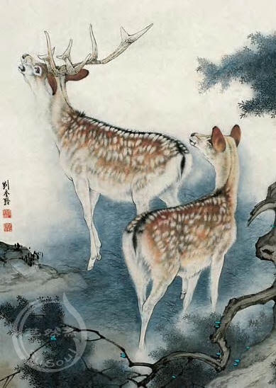 刘奎龄 《鹿鸣呦呦》