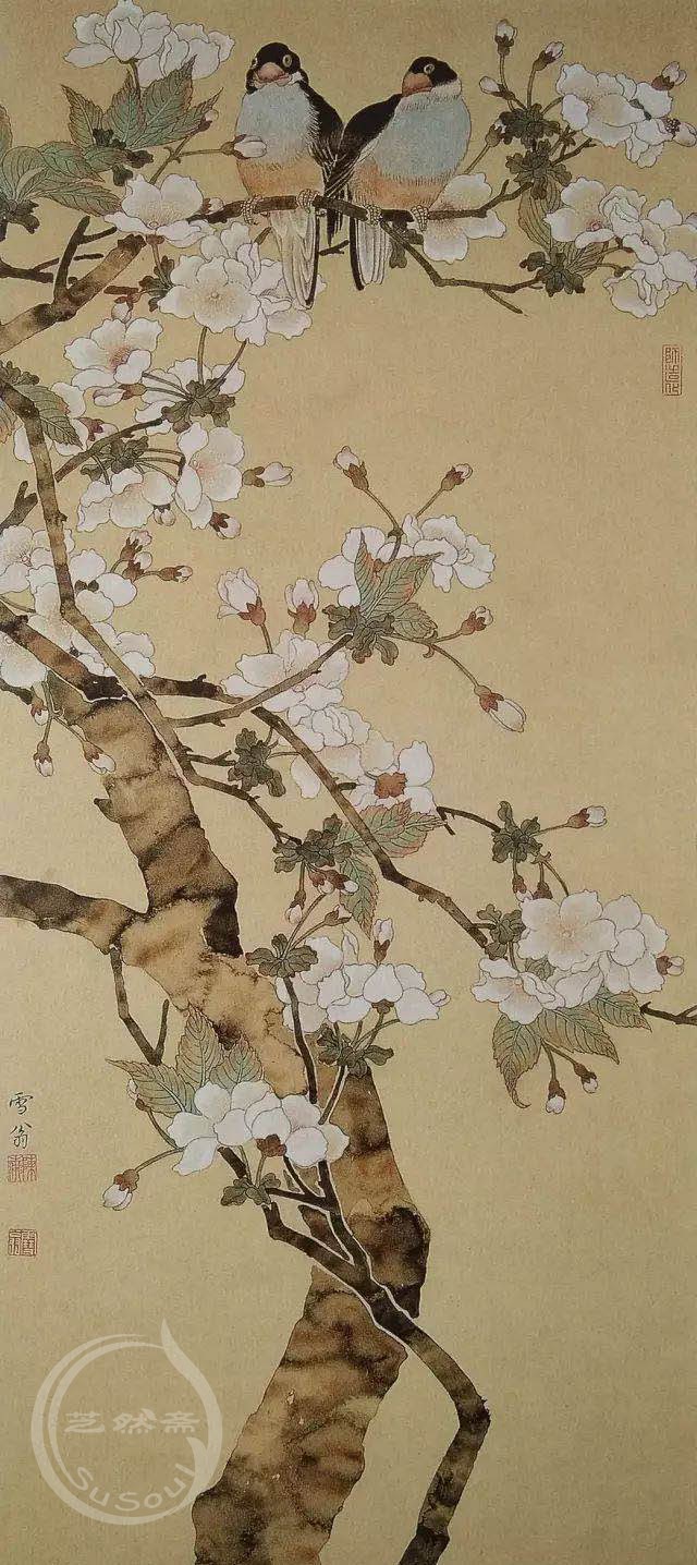 陈之佛 《樱花仙侣》