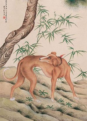 刘奎龄 《灵缇犬》