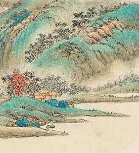 吴湖帆 《溪山萧寺图》长卷