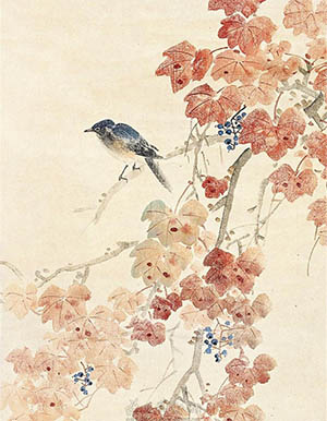 陈树人 《红叶小鸟》