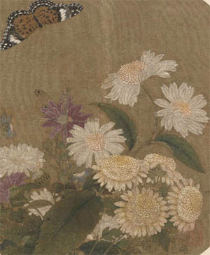朱绍宗 《菊花飞蝶图》