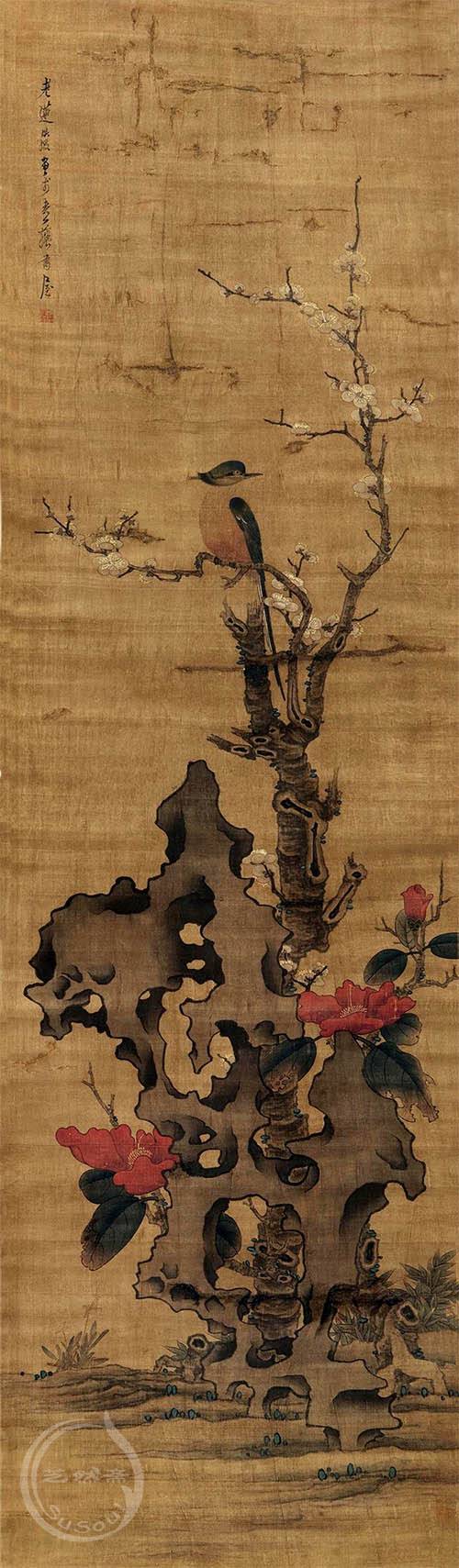 陈洪绶 《梅茶迎春》
