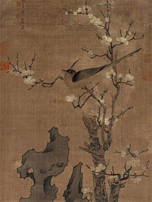 陈洪绶 《梅雀图》