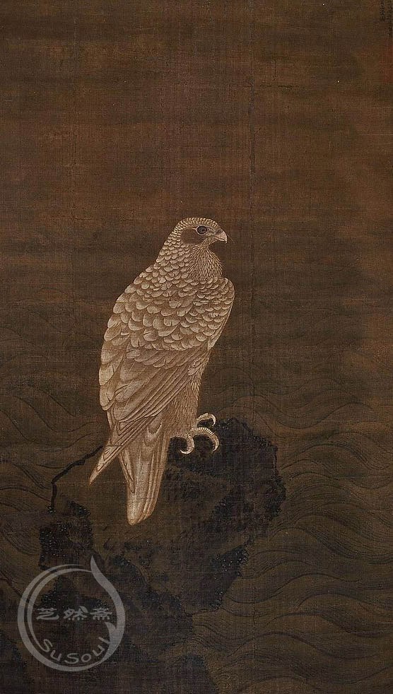 边景昭 《碣石白鹰图》