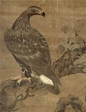 边景昭 《柏鹰图》