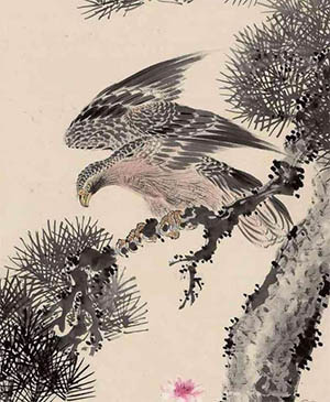 朱梦庐 《松鹰》