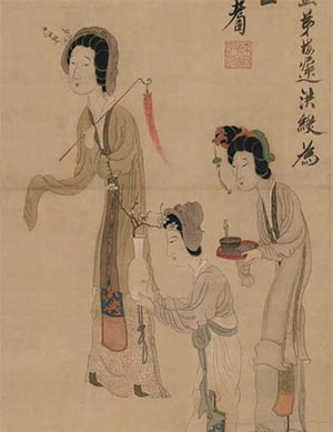 陈洪绶 《奉梅图》