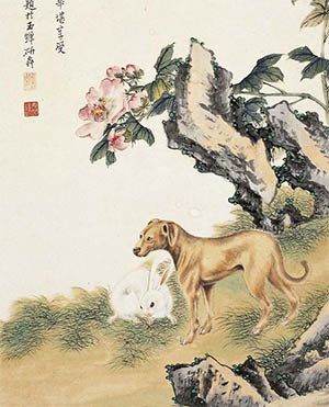 蔡铣 《犬兔偕老兔》