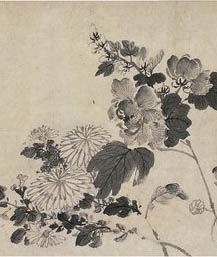 陈淳 《水墨花卉》长卷