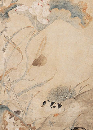 陈书 《荷塘新鸭图》