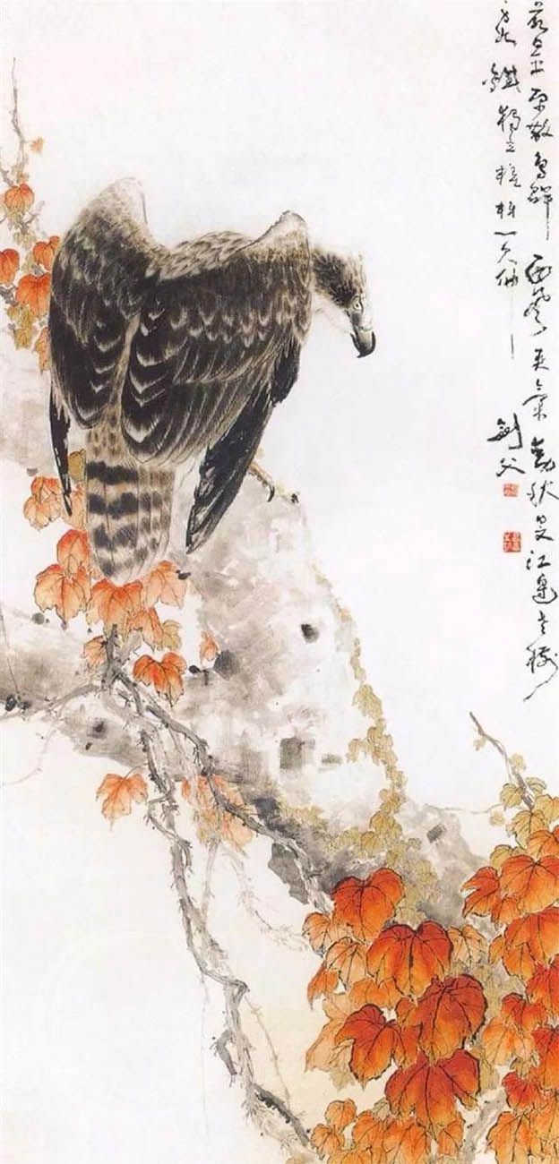 高剑父 《苍鹰啸西风》