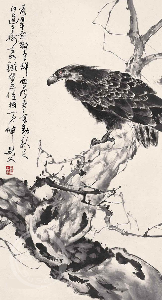 高剑父 《独立槎桠一欠伸》