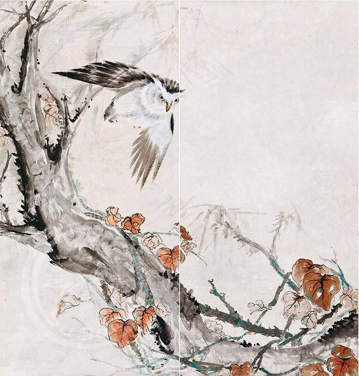 高剑父 《秋鸮图》