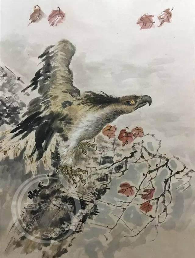 高剑父 《西风振翅图》