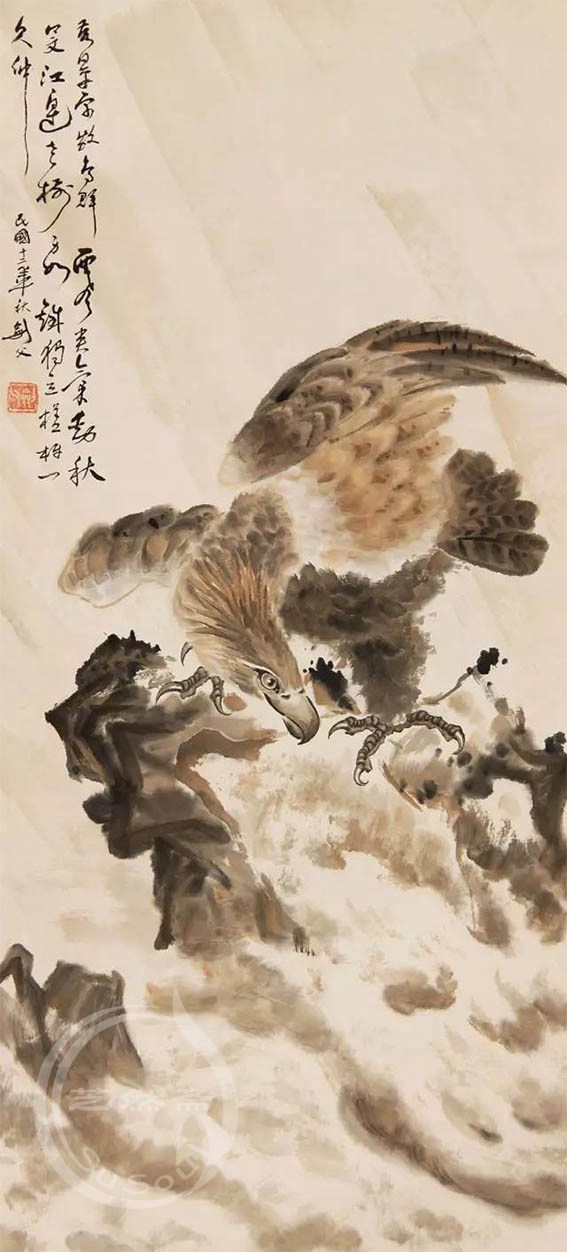 高剑父 《西风劲秋色》