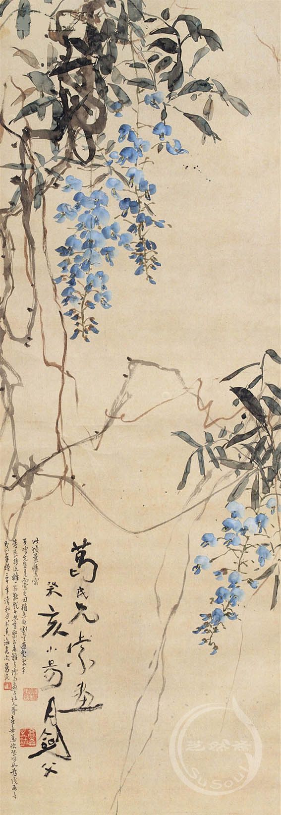 高剑父 《紫藤》
