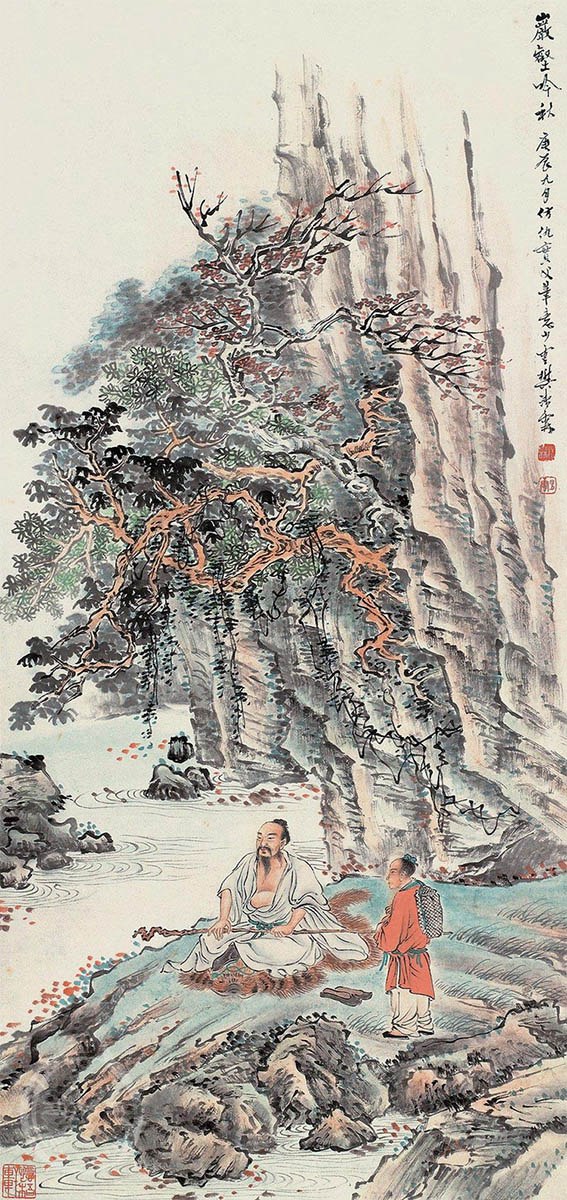 樊浩霖 《岩壑吟秋图》