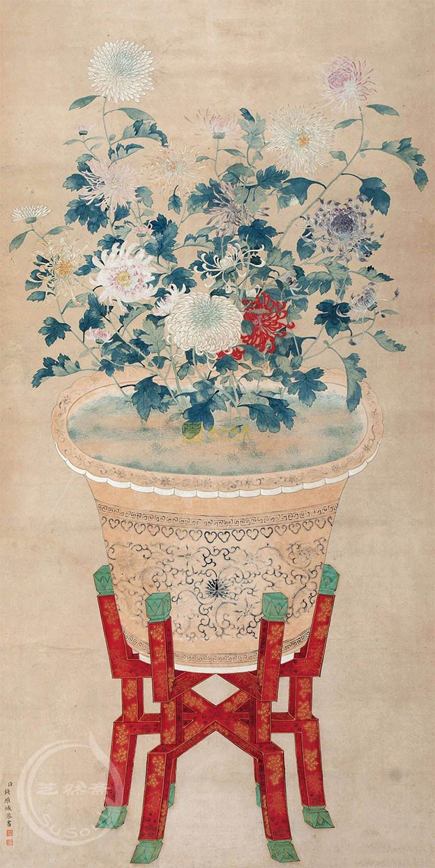 钱维城 《菊花》