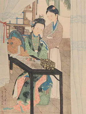 冷枚 《深闺》
