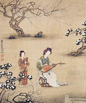 冷枚 《梅花三弄》