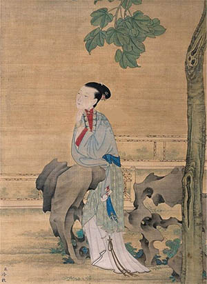 冷枚 《桐荫仕女图》