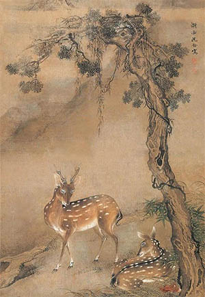 沈铨 《百禄图》