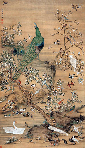 沈铨 《百鸟图》