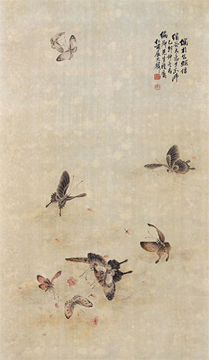 屈兆麟 《蛱蝶图》