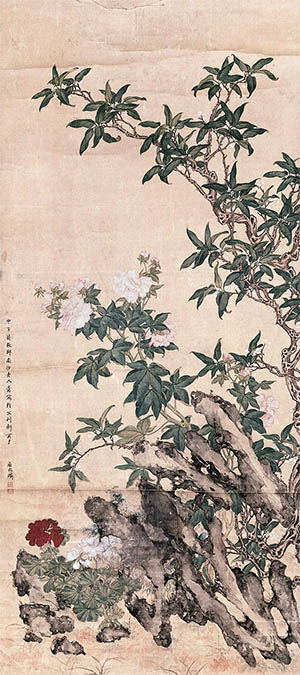 屈兆麟 《芙蓉秋桂》