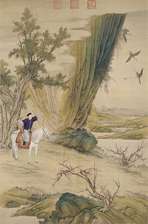 郎世宁 《乾隆皇帝落雁图》