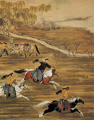 郎世宁 《乾隆皇帝射猎图》卷