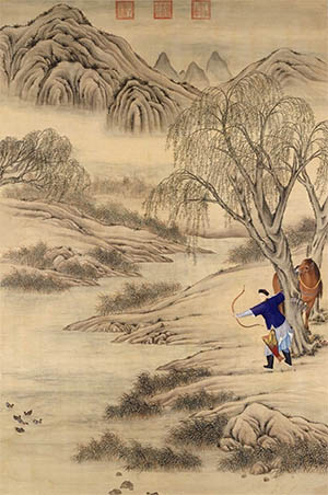 郎世宁 《乾隆皇帝弋凫图》