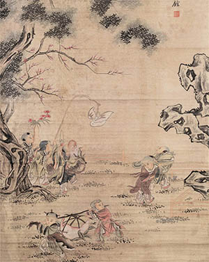 沈铨 《婴戏图》