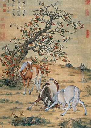 郎世宁 《掣电追思万里风》