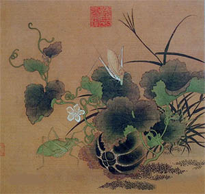 韩佑 《螽斯绵瓞图》