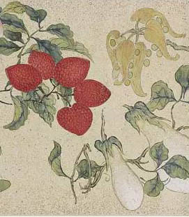 顾洛 《蔬果图卷》长卷
