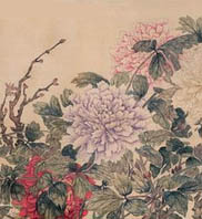 邹一桂 《牡丹》长卷