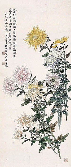 顾伯达 《秋士临风咏晚晴》